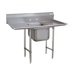 Advance Tabco 1 Compartment Sink 18 Gauge 16"x20" Bowl Two 18" Drainboards - 9-1-24-18RL