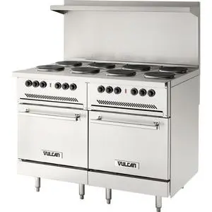 Vulcan 48" Electric Range w/(8) 2 kw French Hotplate Burners - 240v - EV48SS-8FP240