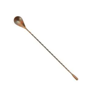 Winco After 5 Antique Copper Finish 12" Bar Spoon - BABS-12AC