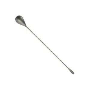 Winco After 5 Crafted Steel Finish 12" Bar Spoon - BABS-12CS