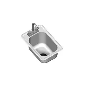 Eagle Group Self Rimming 16x14 Deck Mount Drop-In Sink - SR16-14-9.5-1