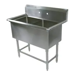 John Boos Pro-Bowl 2-Compartment 16" x 20" x 12" Stainless Steel Sink - 2PB1620