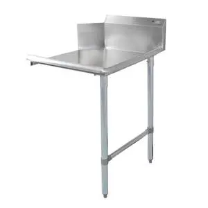 John Boos Pro-Bowl 72" Stainless Clean Dishtable w/ Galvanized Legs - CDT6-S72GBK-L