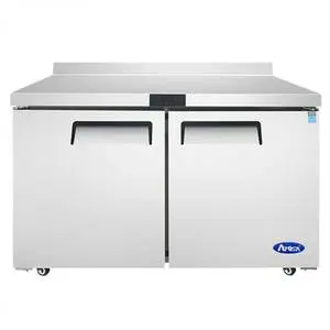 Atosa 48" Wide Two Section Solid Door Work Top Freezer - MGF8413GR