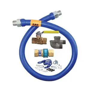 Dormont 72" Blue Hose 3/4" Gas Connector Kit w/ Quick Disconnect - 1675KIT72