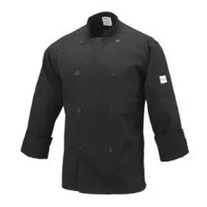 Mercer Culinary Genisis Unisex Black Long Sleeve Chef Jacket - XXL - M61010BK2X
