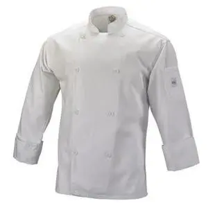 Mercer Culinary Genisis Unisex White Long Sleeve Chef Jacket - M - M61010WHM