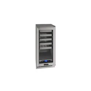 15" W Commercial 2.9 cu ft Cap. Glass Door Wine Refrigerator