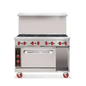 American Range 48" (8) Burner Gas Range w/ (1) Std. Oven & (1) Storage Base - AR-8-126L-SBR