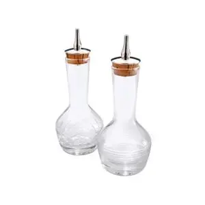 Mercer Culinary Barfly Contemporary Style 2 Piece Glass Bitter Bottle Set - M37196