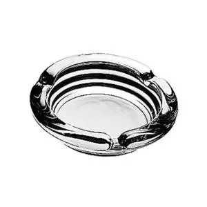 4-3/8" Clear Round Glass Snuffer Ash Tray - 3 Doz