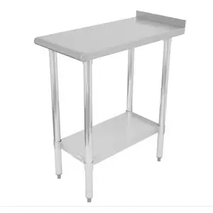 Falcon Food Service 30"x18" Stainless Steel Work Table w/ 2" Backsplash - WT-3018BS