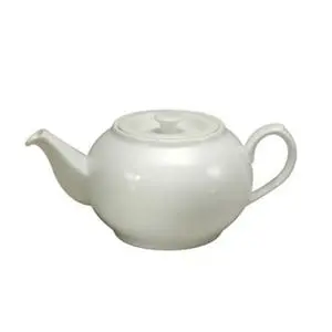 Fusion Bright White 21 oz. Porcelain Teapot - 2 Doz