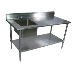 John Boos 30"x60" Heavy Duty 16 Gauge Stainless Steel Work Table - EPT6R5-3060SSK-L-X