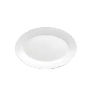 Oneida Royale Bright White 9.25" x 6.5" Oval Porcelain Platter - R4220000341