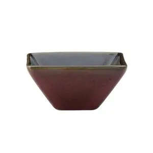 Oneida Rustic Crimson 2 oz. Two-Tone Porcelain Sauce Dish - 6 Doz - L6753074940