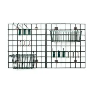 EZ Wall 25" Green Epoxy Shelf Grid System Kit