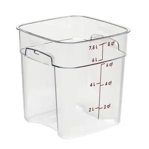 Cambro CamSquare Fresh Pro 8 Qt Polycarbonate Food Container - 8SFSPROCW135