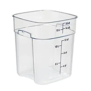 Cambro CamSquare Fresh Pro 18 Qt Polycarbonate Food Container - 18SFSPROCW135