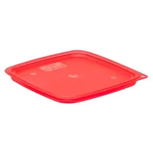 Cambro CamSquare Fresh Pro Red Polyethylene Food Container Cover - SFC6FPPP266