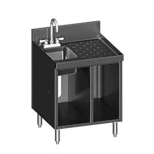 Glastender CHOICE 24" x 24" Stainless Steel Sink Cabinet - C-SC-24L