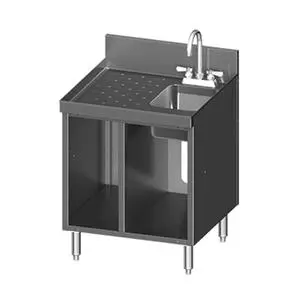 Glastender CHOICE 24" x 24" Stainless Steel Sink Cabinet - C-SC-24R