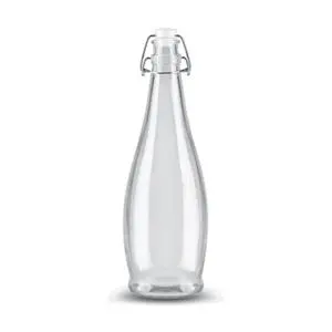 Libbey 34.6 oz Glass Water Bottle w/ White Lid - 6 Per Case - 109826