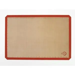 Mercer Culinary Orange 16.5" x 24.5" Full Size Bake Mat w/ Measure Marks - M31087OR