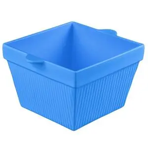 TableCraft Cold Holding 6.5 qt. Cobalt Blue Finish Aluminum Square Bowl - CW1490CBL