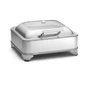 TableCraft 6 Qt. Electric Two-Third Size Chafer Dish w/ Holding Stand - CW40162