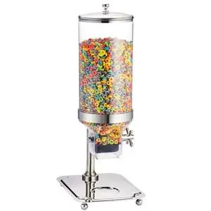 TableCraft 50 oz.Polycarbonate Cereal Dispenser w/ Stainless Steel Base - 69