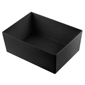 TableCraft Simple Solution™ 8 Qt. Aluminum Half Size Food Pan - CW5006BK