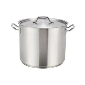 Winco 80 qt. Premium Induction Stock Pot w/ (2) Welded Handles - SST-80