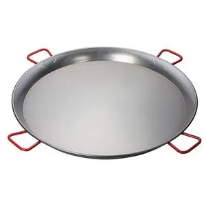 Winco Polished Carbon Steel 35.5" Dia. Paella Pan w/ (4) Handles - CSPP-35