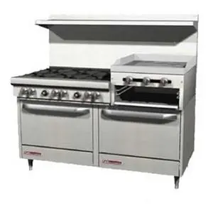 Southbend Ultimate 60" 4 Burner Range w/ 24" Raised Griddle/Broiler - 4607AD-2RR