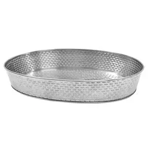 TableCraft GPSS129 Brickhouse Stainless Steel 12" x 9" Serving Platter - 1 Doz