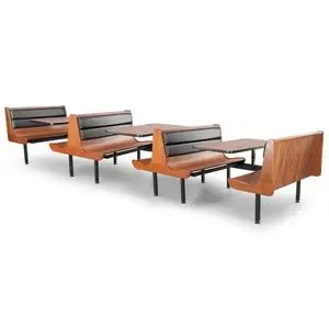 Just Chair Manufaturing CPREM-4TU-IS-47 Contour Premium 47" Welded Steel Quad Table Island Unit