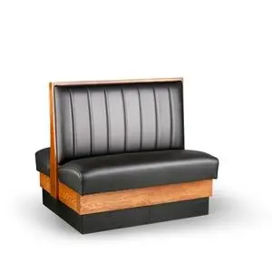 Just Chair Manufaturing JBD-WSS-UCH-60/COM 60"H Double Sided Custom Wood Plank Frame Booth