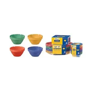 GET SP-BC-170-MIX Diamond Mardi Gras 8 oz Melamine Bouillon Cup - 1 Doz
