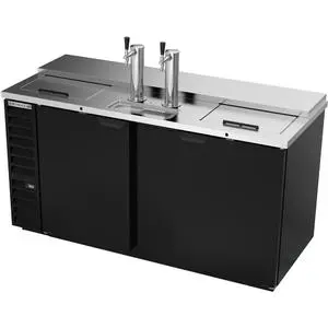 Beverage Air DD68HC-C-B 69" Black Triple Keg Club Top Draft Beer Cooler w/ Slide Lid