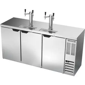 Beverage Air DDN72HC-S 72" Triple Keg Direct Draw Draft Beer Cooler w/ 2 Taps