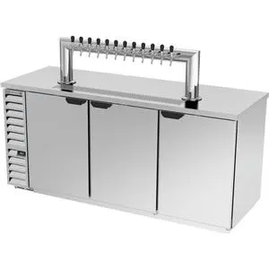 Beverage Air 79" Stainless Steel Draft Beer Cooler w/ 4 Keg Capacity - DD78HC-1-S-12T