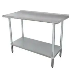 Peach Foodservice PET-2472 72" x 24" 18 Gauge 430 Stainless Steel Work Table