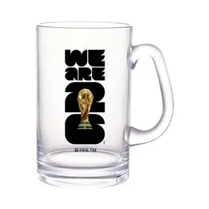 GET SW-1464-FIFA26-LOGOCOLOR FIFA 20 oz Beer Mug w/ World Cup B&W Trophy Logo - 2 Doz