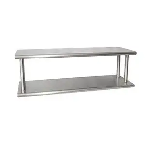 BK Resources PTS-24108-2 108"x 24" 16 Gauge Stainless Steel Double Pass-Through Shelf