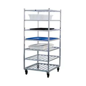 New Age 32" x 28.5" Welded Aluminum Mobile Universal 7 Shelf Cart - 1357