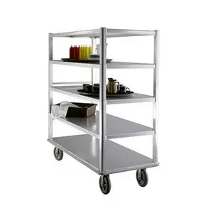 New Age 1451 75" x 29" Welded Aluminum 5 Shelf Queen Mary Banquet Cart