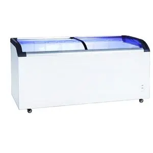 Adcraft BDCF-15-CG Black Diamond 15.7 cu ft. Glass Lid Ice Cream Chest Freezer