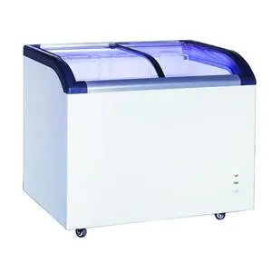 Adcraft BDCF-9-CG Black Diamond 6.7 cu ft. Glass Lid Ice Cream Chest Freezer
