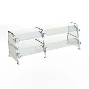 Duke Manufacturing TS462DD-88 87-1/2" Dual Shelf Contemporary Food Shield